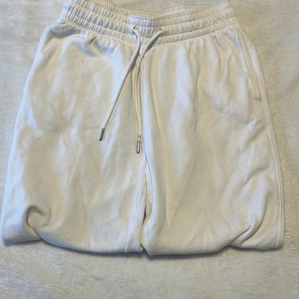 H&M White cuffed sweatpants - Picture 2 of 5